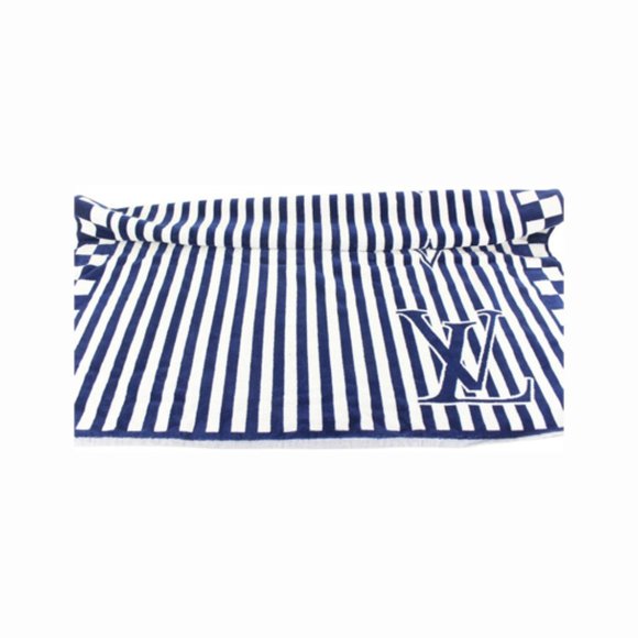 Louis Vuitton Navy Stripe LV Graphical Beach Towel 82LZ525S